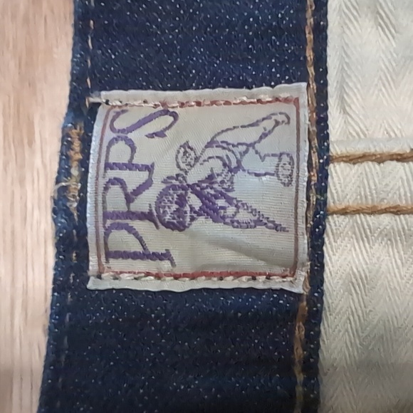 NWOT, Men's Sz 33 PRPS Dark Denim Button Fly Straight Leg Jeans - Picture 9 of 11